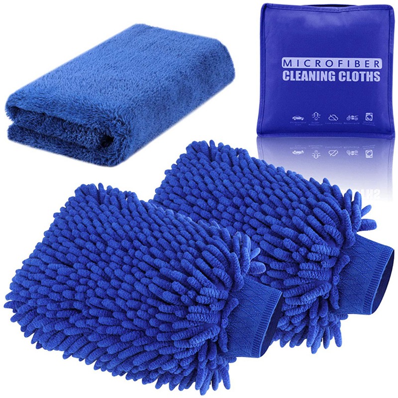 4 Pack Ukuran Car Wash Clean Kit Mitt